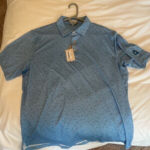 Peter Millar Cocktail print polo, size Large